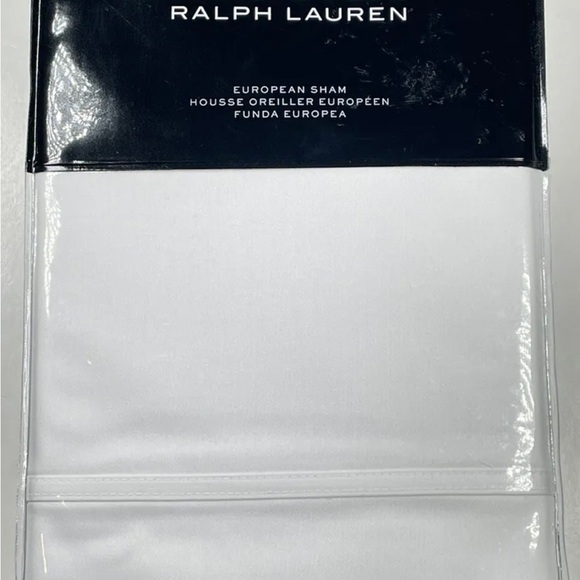 Lauren Ralph Lauren Spencer Sateen Border Euro 26” Sham All white NWT - Picture 2 of 6